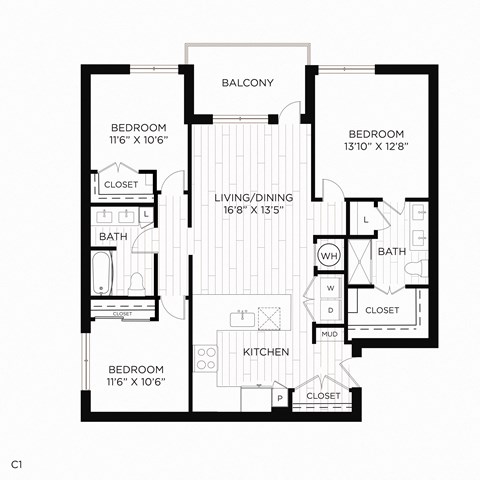 Aura crossroads C1 Floor Plan